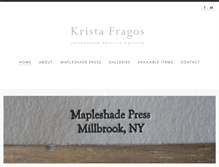 Tablet Screenshot of kristafragos.com
